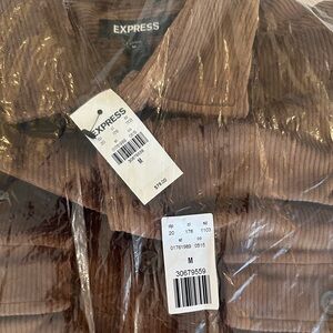 NWT Express Brown Corduroy Jacket M